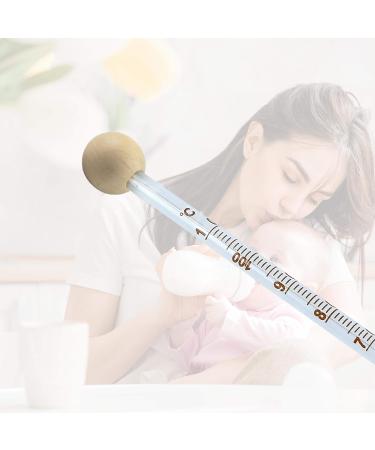 Lantelme Baby Bottle Thermometer - 24cm Glass & Wooden Ball for Safe Hygienic Baby Food Measurement | Analog Children's Food Thermometer - Buy Online on GoSupps.com