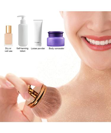 Large Self Tanning Brush | Oval Body Makeup Applicator for Legs Arms & Face | Rose Gold Self Tanner & Sunscreen Brush - Buy Online on GoSupps.com