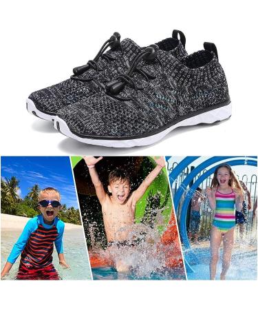 EQUICK Kids Water Shoes - Lightweight Aqua Swim Sneakers for Boys & Girls (Black, Toddler/Little Kid/Big Kid) - Buy Online on GoSupps.com