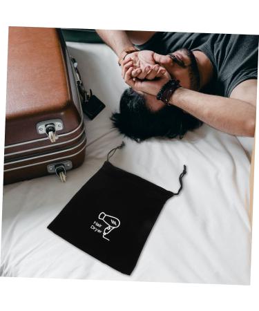 FOYTOKI 8 Pcs Storage Bag Hair Dryer Storage Pouch Hair Straightener Bag Hair Dryer Organizer Black Velvet - Buy Online on GoSupps.com