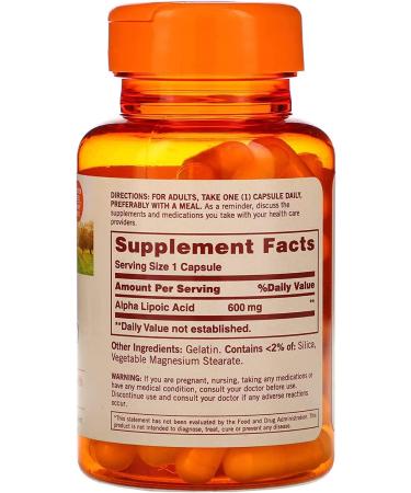 Sundown Super Alpha Lipoic Acid 600 mg Capsules - 120 ct Buy 2 Packs Online - International Shipping Available - Buy Online on GoSupps.com