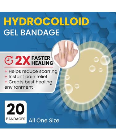 Bladder Pavement Heel Cushions (20 Pieces) - Invisible Hydrocolloid Gel for Pain Relief in Toes Forefoot & Heel - International Shipping Available - Buy Online on GoSupps.com