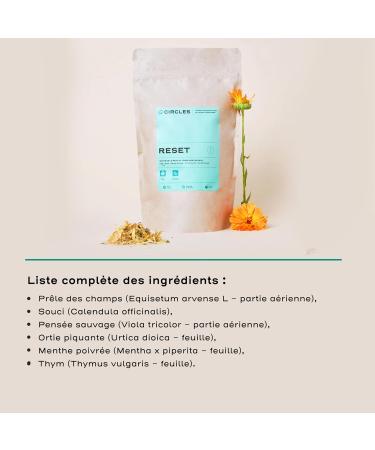 Circles RESET - Natural Infusion Based on Medicinal Plants - Skin and Hair Treatment - Anti-aging Effects - Promotes Collagen Production Stimulates the Scalp - 1 Sachet/100g - Buy Online on GoSupps.com