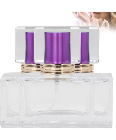 Perfume Dispenser Portable Square 3 Piece Refillable Perfume Bottle for Storing Perfumes/Essential Liquids/Liquids (Purple) - Buy Online on GoSupps.com
