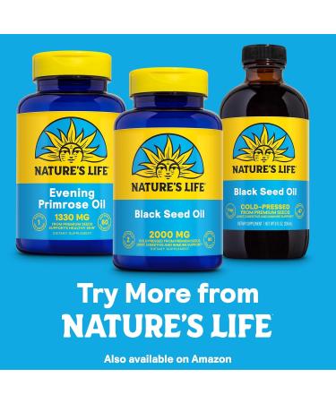 Nature's Life Black Seed Oil 2000mg - Nigella Sativa Oil Cold Pressed from Black Seeds - w/Thymoquinone Omega 6 9 - Joint Support Digestion Immune Support - 60-Day Guarantee 45 Serv 90 Softgels - Buy Online on GoSupps.com