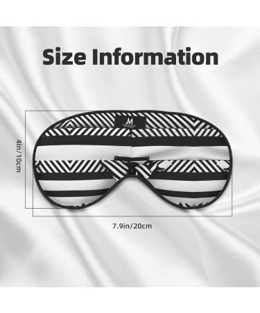 Black White Stripe Ultra-Soft Light-Blocking Eye Mask for Comfort & Restful Sleep - International Shipping - Buy Online on GoSupps.com