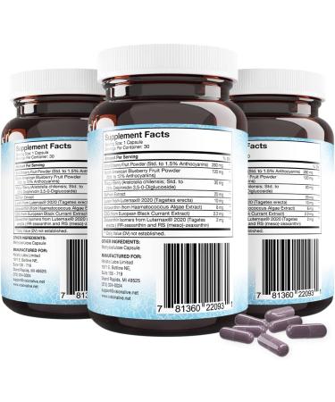Vision Alive Max - 8 Natural Ingredients Lutemax 2020, Bilberries, Blueberries, C3G from Black Currant, Maqui Berry, Saffron, and Astaxanthin - 30 Count (Pack of 3) - Buy Online on GoSupps.com