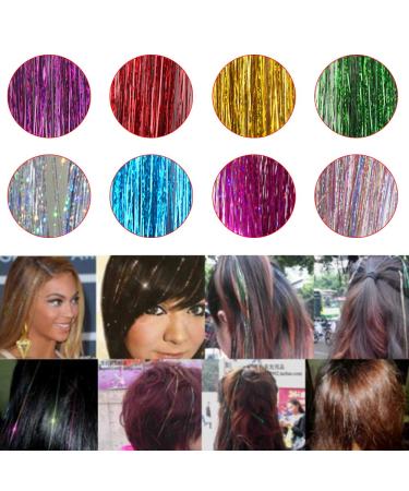 Glitter Hair Extensions | Party Hair Flairs | Tinsel Strands for Sparkling Hair - Buy Online on GoSupps.com
