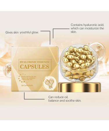 Capsules de s rum anti- ge pour le visage la vitamine E et l'acide hyaluronique s rum raffermissant hydratant au r tinol et au collag ne 30 capsules pour les rides les taches brunes (2PCS) - Buy Online on GoSupps.com