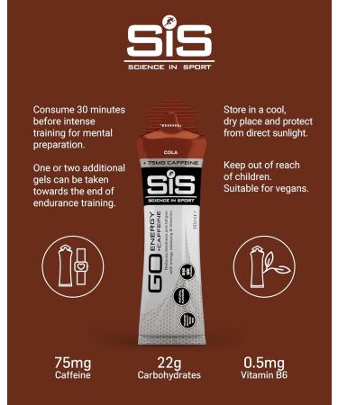  Science in Sport Science in Sport Go Isotonic Energy Caffeine Gel 60 ml - Cola - Pack of 6 - Buy Online on GoSupps.com