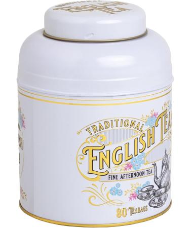 New English Teas Ivory Vintage Victorian Caddy with 80 Tea Bags - English Afternoon Tea, 80 Count - Buy Online on GoSupps.com