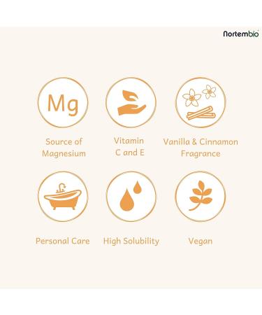 Nortembio Epsom Salt 6 kg - Vanilla & Cinnamon | Hydrated with Vitamin C & E | Body Care & Swimming Salt | E-Book Included - Buy Online on GoSupps.com