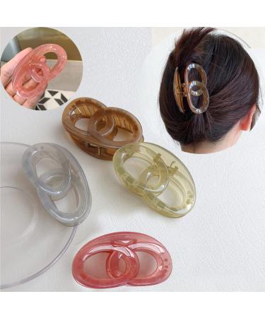 4 Pack Big Hair Claw Clips for Women - Nonslip Jelly Color Assorted Hair Clips | Strong Hold for Thin, Thick, Curly, Long, and Short Hair | Perfect Gifts for Women and Girls - Buy Online on GoSupps.com