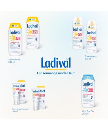 Ladival Sensitive Skin Plus Sun Protection Lotion LSF 50+ | Perfume-Free Color & Preservative-Free Waterproof | 200 ml - Buy Online on GoSupps.com