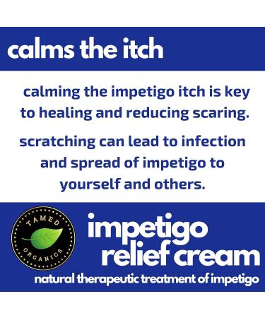 Tamed Organics Impetigo Relief Cream - Natural Fast-Acting Formula for Soothing & Healing, 2 Large 1.9 oz Jars - Anti-Itch & Anti-Scar for Adults & Children, 3.8 oz Total - Buy Online on GoSupps.com