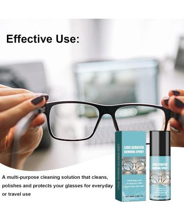 Lens Scratch Remover - Lens Scratch Removal Spray - 100ml Lens Scratch Remover Glasses Cleaner Spray for Sunglasses Screen Cleaner Tools - Buy Online on GoSupps.com