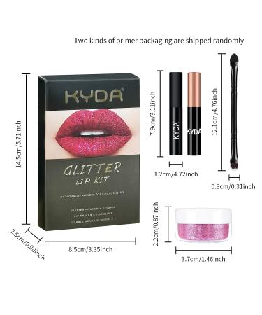 FREEORR Glitter Lip Kit - Long Lasting & Waterproof Metallic Lip Powder Set - Buy Online on GoSupps.com