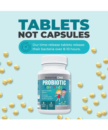 Balance ONE Probiotic Family Pack - 2 Month Supply for Adults & Kids - Time Release Probiotic Tablets - 15x More Effective - Non-GMO - Buy Online on GoSupps.com