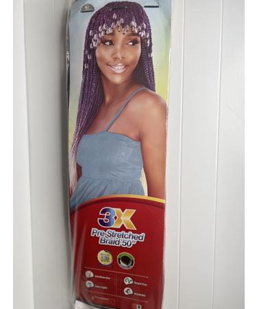 X-pression 3X Pre-stretched Braiding hair 50" COLOR-1