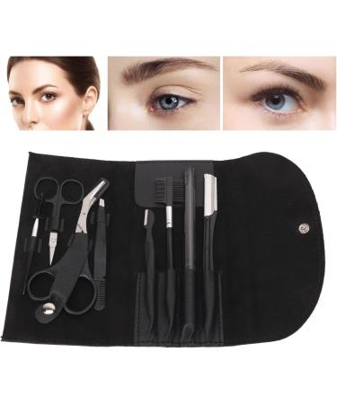 Premium Stainless Steel Eyebrow Grooming Kit | Trimming Tools with Storage Bag for Men & Women - Perfect for Flawless Brows - Buy Online on GoSupps.com