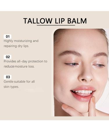  ZLHHRZJX Beef Tallow Lip Balm Moisturizing Balm for Dry Lips Lip Repair Treatment Balm Lasting Moisturizing Soothing and Durable L-Ip Lightweight Texture (4 Pack) - Buy Online on GoSupps.com