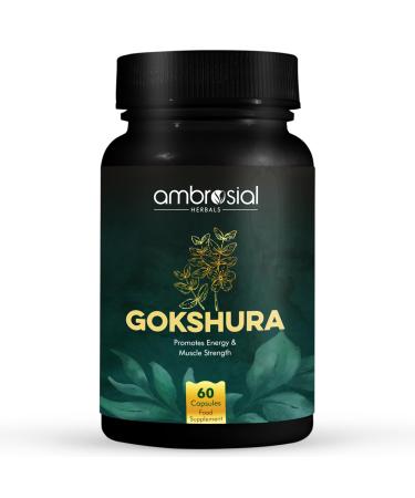 AMBROSIAL Gokshura Tribulus Terrestris High Strength 500 mg per Capsule | Tribulus Terrestris Extract Capsules for Men & Women | Herbal Supplement for Energy & Immunity (Pack of 1-60 Capsules) 60 Count (Pack of 1)
