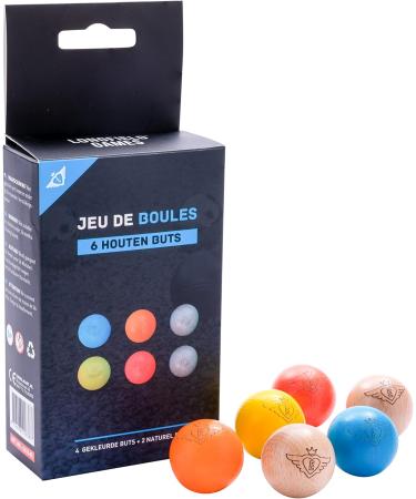 Buy Engelhart 2 Natural & 4 Colorful Wooden Target Balls for Boules Game - 30mm 10g - International Shipping Available - Buy Online on GoSupps.com