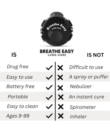 Breathe Easy | Lung Exerciser | Respiratory Therapy Trainer for Stronger Lungs | Adjustable Resistance to Boost inspiratory and expiratory Lung Capacity | Affective Mucus Removal for Lung Cleanse - Buy Online on GoSupps.com