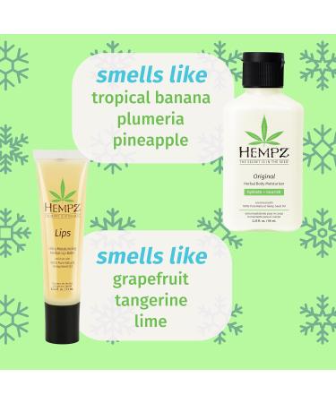 Hempz Original Mini Lotion and Lip Balm Gift Set All is Bright Kit Limited Edition 2.25 oz and .44 oz - Buy Online on GoSupps.com