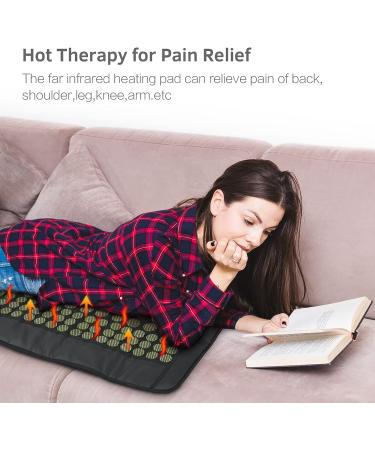 UTK Far Infrared Heating Pad Medium Pro - 21x31, 108 Jade & 42 Tourmaline Stones, 90W Fast Heat Up - Includes Storage Bag - Buy Online on GoSupps.com