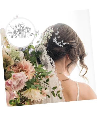 Ipetboom Bridal Hair Comb Clip Hair Accessories Tiara Rhinestone Hair Comb Hair Side Comb Flower Hair Comb Rhinestone Hair Decoration Zinc Alloy Iron Sheets Bride Wedding - Buy Online on GoSupps.com