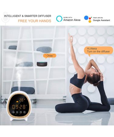 Levoair Smart WiFi Essential Oil Diffuser - Works with Alexa & Google Home - 200ml Ultrasonic Aromatherapy Cool Mist Diffuser with Alarm Clock & Temperature Schedules - Buy Online on GoSupps.com