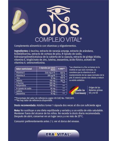 Eyes Vital Complex - 360 Vegan Capsules with Lutein Zeaxanthin Sodium-R-Lipoate & Fulvic Acid for Optimal Eye Health - Buy Online on GoSupps.com