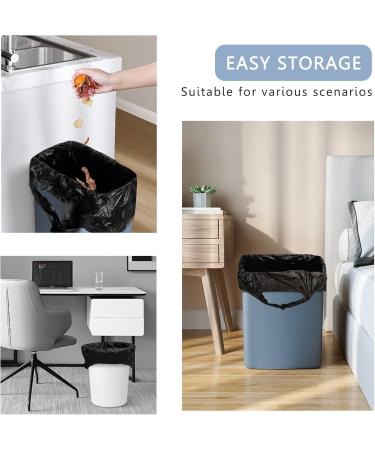 Trash Bags Garbage Bag 100 Bags Plastic Kitchen Barbage Bags Strong Tough Durable Kitchen Bin Bags for Bathroom Kitchen Bedroom Office (5rolls x 20bags) Black - Buy Online on GoSupps.com