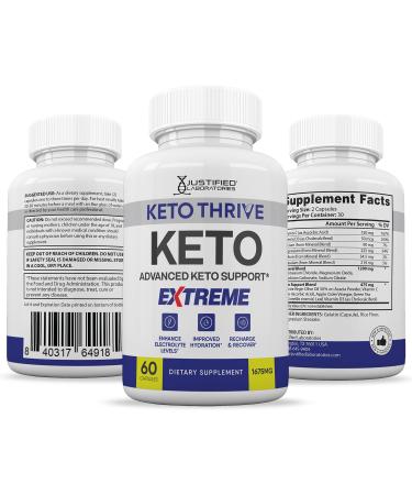 (2 Pack) Keto Thrive Keto ACV Extreme Pills 1675MG Keto Support Blend Capsule Alternative to Keto ACV Formulated with Apple Cider Vinegar Extra Virgin Olive Oil Powder Green Tea Leaf 120 Capsules - Buy Online on GoSupps.com