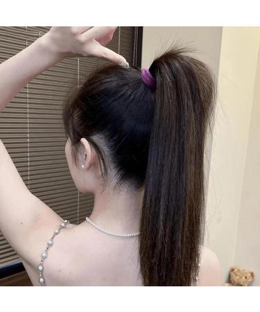 Hair Elastics No Damage Wide Hair Ties Hair Elastics Ponytail Holders No Damage Hair Elastic Bands Hair Accessories Seamless Elastics for Thick Hair - Buy Online on GoSupps.com