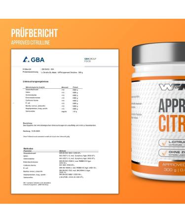 Wfn Approved Citrulline Malate Powder 300g - Pure L-Citrulline Vegan High Dose Additive-Free External Lab Tested - Made in Germany - Buy Online on GoSupps.com