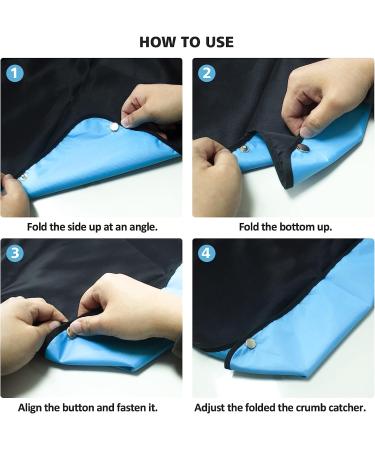 LoLosue 3Pcs Women's Elderly Reusable Adult Bibs | Waterproof Mealtime Protectors with Crumb Catcher & Necklace Design - Buy Online on GoSupps.com