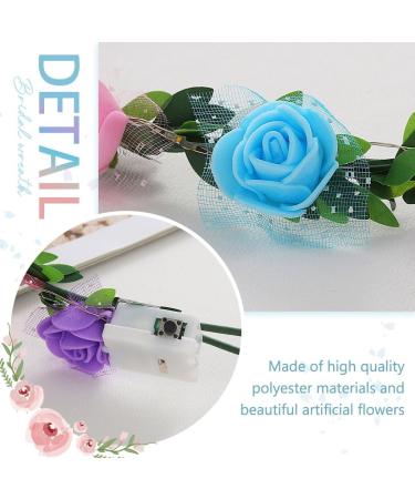 Zoestar Light Up Flower Crown Headband LED Hair Wreath Headbands Bridal Floral Headpiece Festival Party Hair Accessories for Women and Girls (Colorful Standard Size) - Buy Online on GoSupps.com
