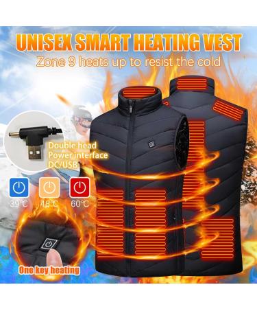 oelaio Lightweight Heated Vest for Men Women Electric USB Heating Vest for Winter Warm Heated Vest Warm Coat Out-Wear Black Medium - Buy Online on GoSupps.com