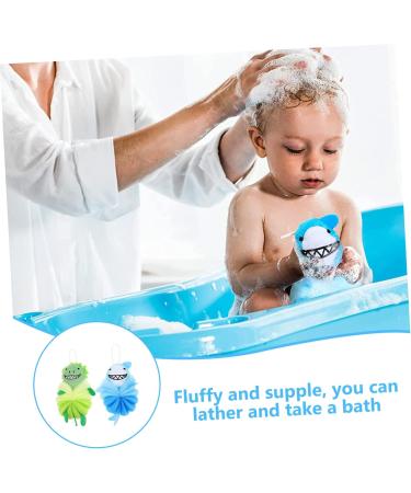 4 Pcs Baby Loofah Bath Scrubbers - Soft & Safe Bathing Supplies | Shower Scrubber & Spa Bath Sponge for Babies - Buy Online on GoSupps.com