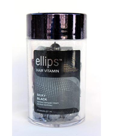 Ellips Hair Vitamin- Shiny Black (Enriched With Moroccan Oil) 50 Capsules x 1ml