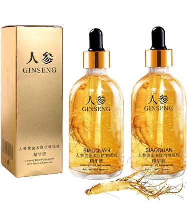 Ginseng Polypeptide Anti-Ageing Wrinkle Essence Ginseng Gold Polypeptide Anti-Ageing Serum Ginseng Extract Liquid Korean Ginseng Anti Aging Essential Oil Reduces Wrinkles Improves Sagging