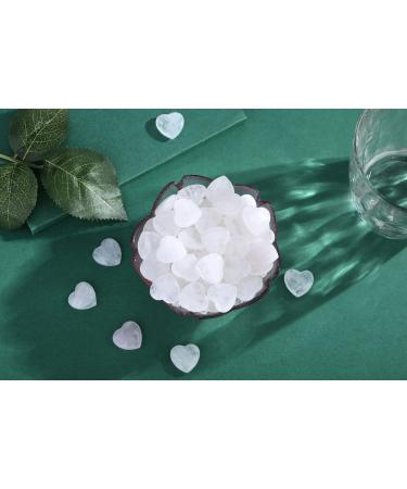 Xiannvxi 20pcs Crystal Heart Stones | Clear Quartz Natural Healing Gemstones | Reiki Palm Stones for Love & Energy - Buy Online on GoSupps.com
