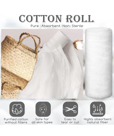 2 Rolls High Absorbent Cotton Rolls for Cosmetics & Beauty - Soft Multipurpose Cotton for Makeup Removal & Baby Care - 2.2 lb Pure Cotton - Buy Online on GoSupps.com