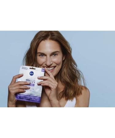 NIVEA Hyaluron Cellular Filler Face Mask - Anti-Fold Contour Mask | 10 Minutes to Refined Facial Care | 1-Pack - Buy Online on GoSupps.com