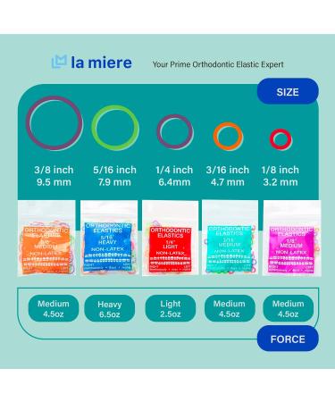 Neon Non-Latex Orthodontic Elastics 300 Count 3/8 inch Medium 4.5oz - Made in US - Buy Online on GoSupps.com