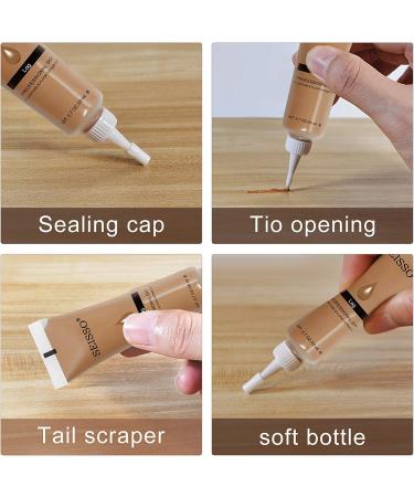 Wood Furniture Repair Kit - Set of 50 with Brushes and Plastic Scraper | 24 Colors for Stains and Scratches on Tables, Desks, Floors | Ideal for Carpenters - Buy Online on GoSupps.com