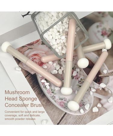 5-Piece Vegan Mushroom Makeup Sponge & Concealer Brush Set for Flawless Skin - Ideal for Face Nose & Eyelids - Buy Online on GoSupps.com