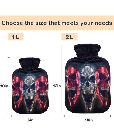 NAANLE ROCK SKULL 1L Transparent Hot Water Bottle | Handfoots Heating Bag for Pain Relief & Cold Therapy International Shipping Available - Buy Online on GoSupps.com